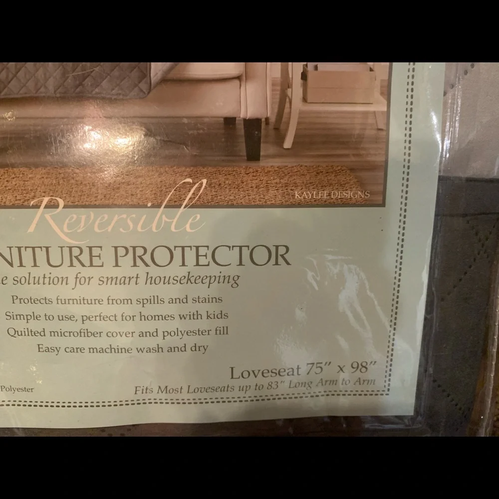 Home Fashion Designs Gray Loveseat Protector